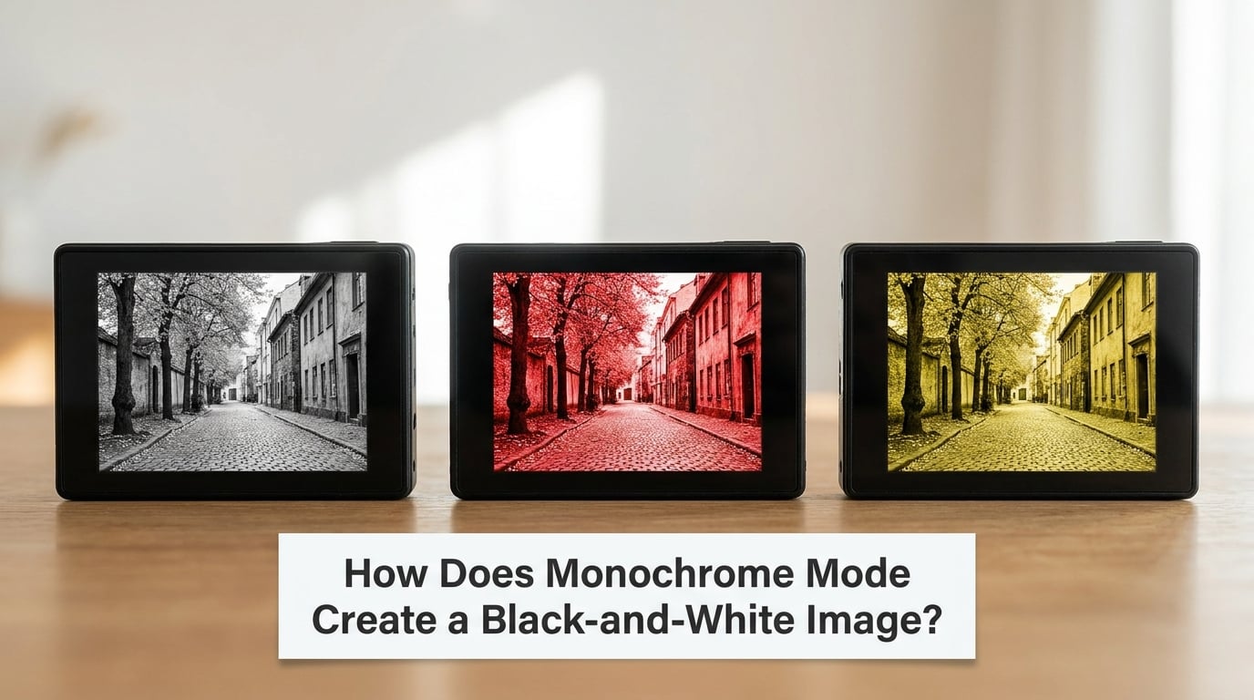How Does Monochrome Mode Create a Black-and-White Image?