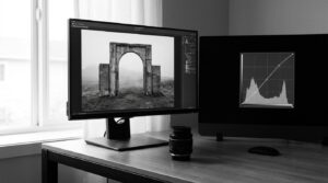 how to add contrast to black and white photos