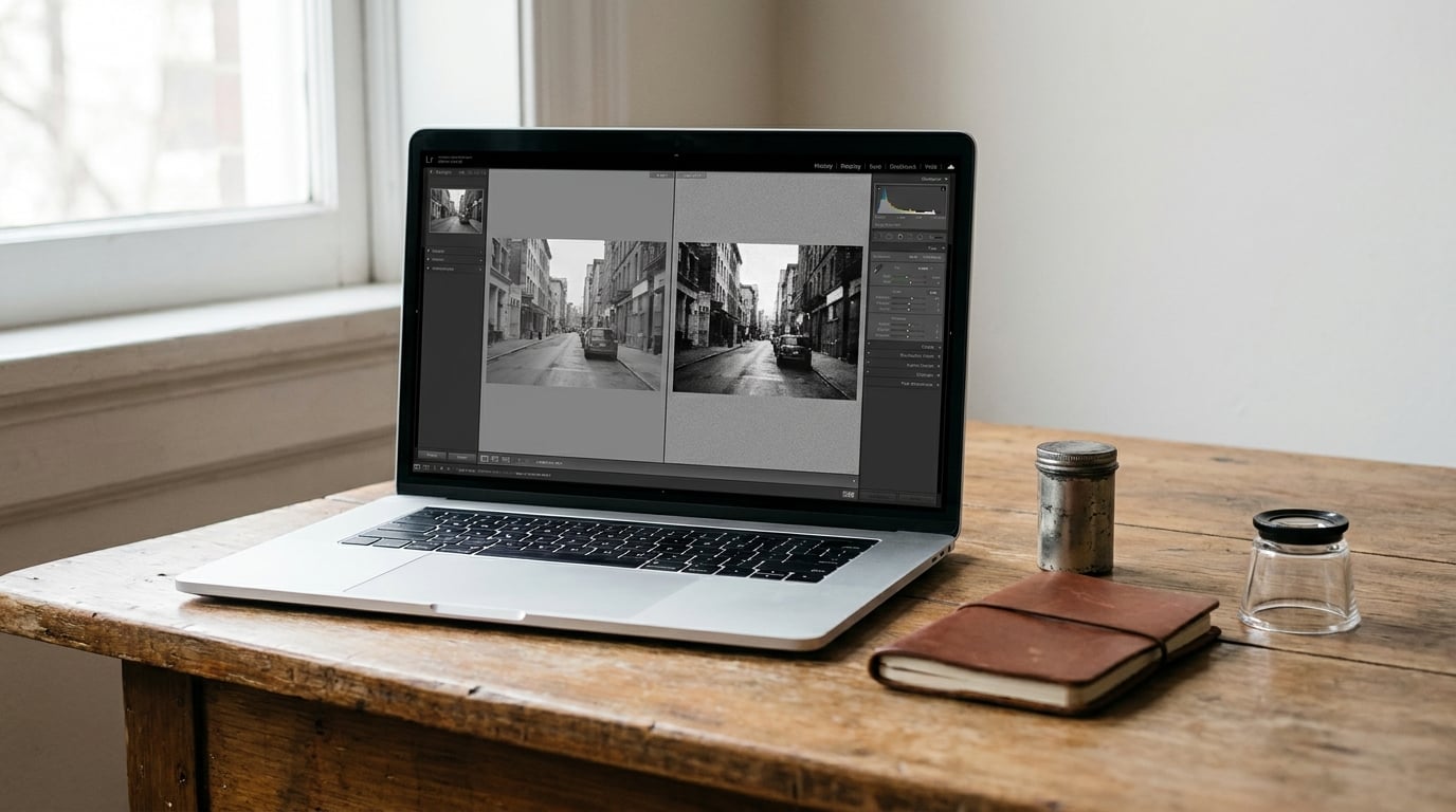 how to make digital photos look like film