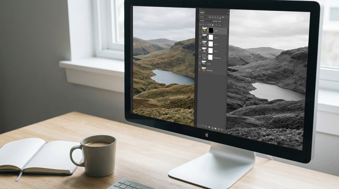 how to convert a photo to black and white in photoshop