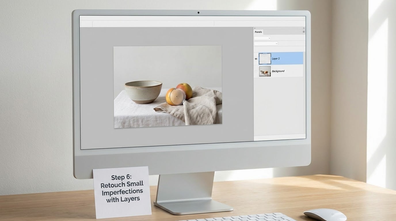 Step 6: Retouch Small Imperfections with Layers
