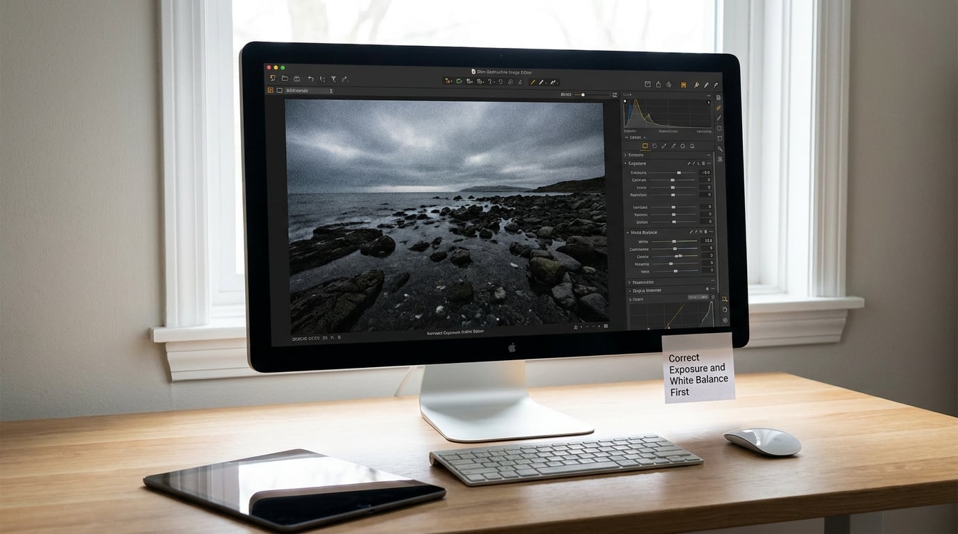 Correct Exposure and White Balance First