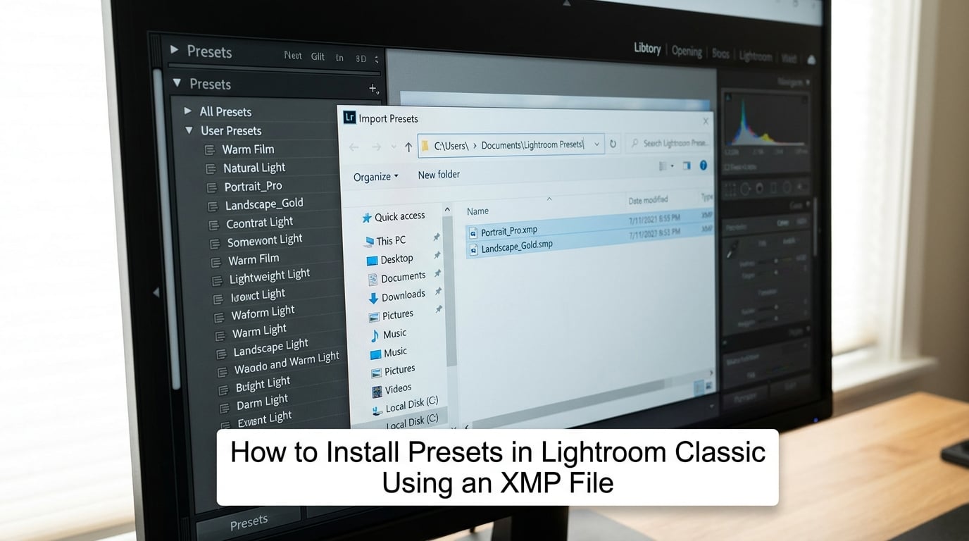 How to Install Presets in Lightroom Classic Using an XMP File