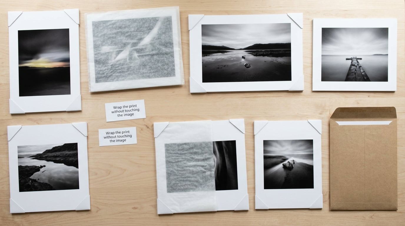 Wrap the print without touching the image
