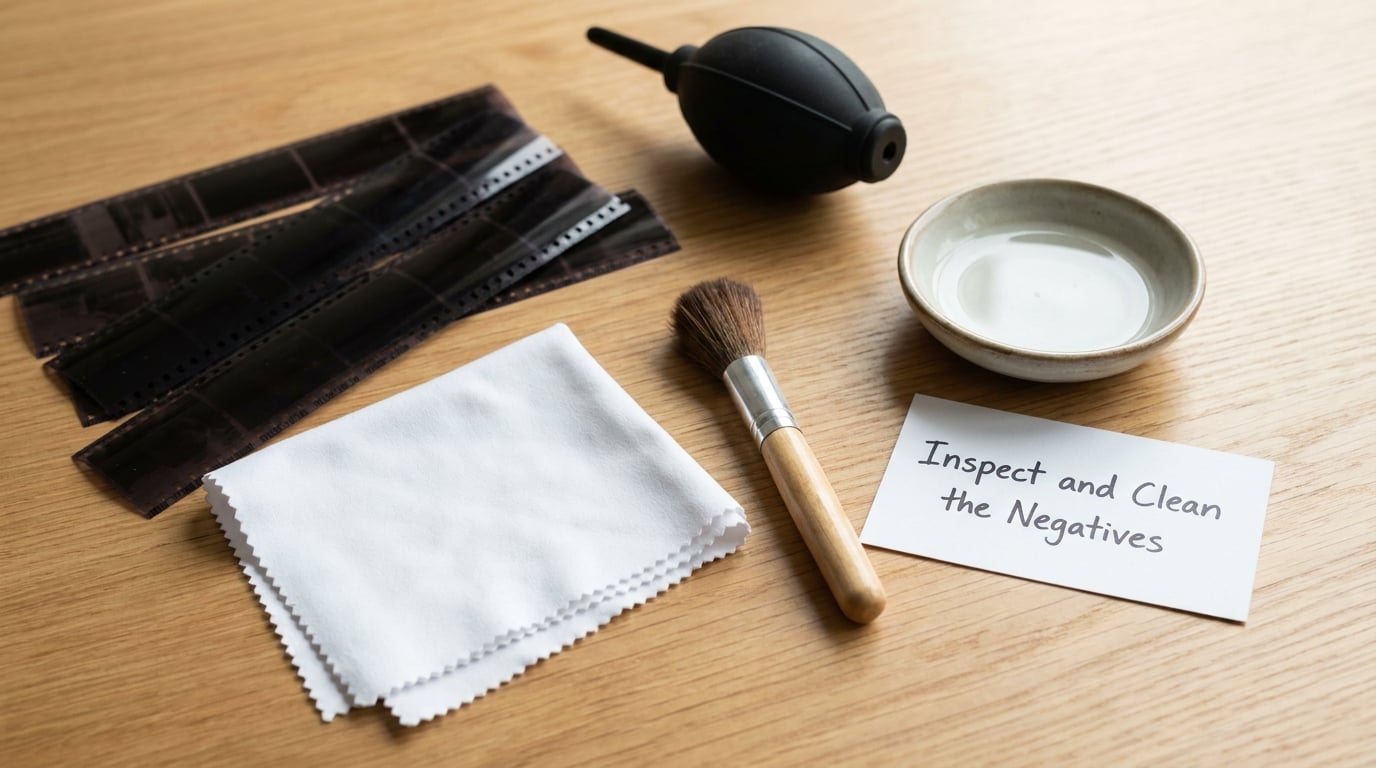Inspect and Clean the Negatives