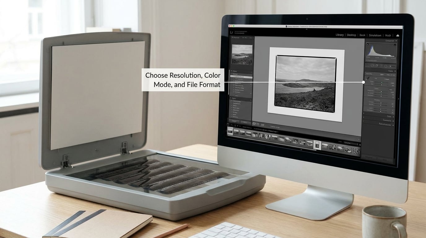Choose Resolution, Color Mode, and File Format