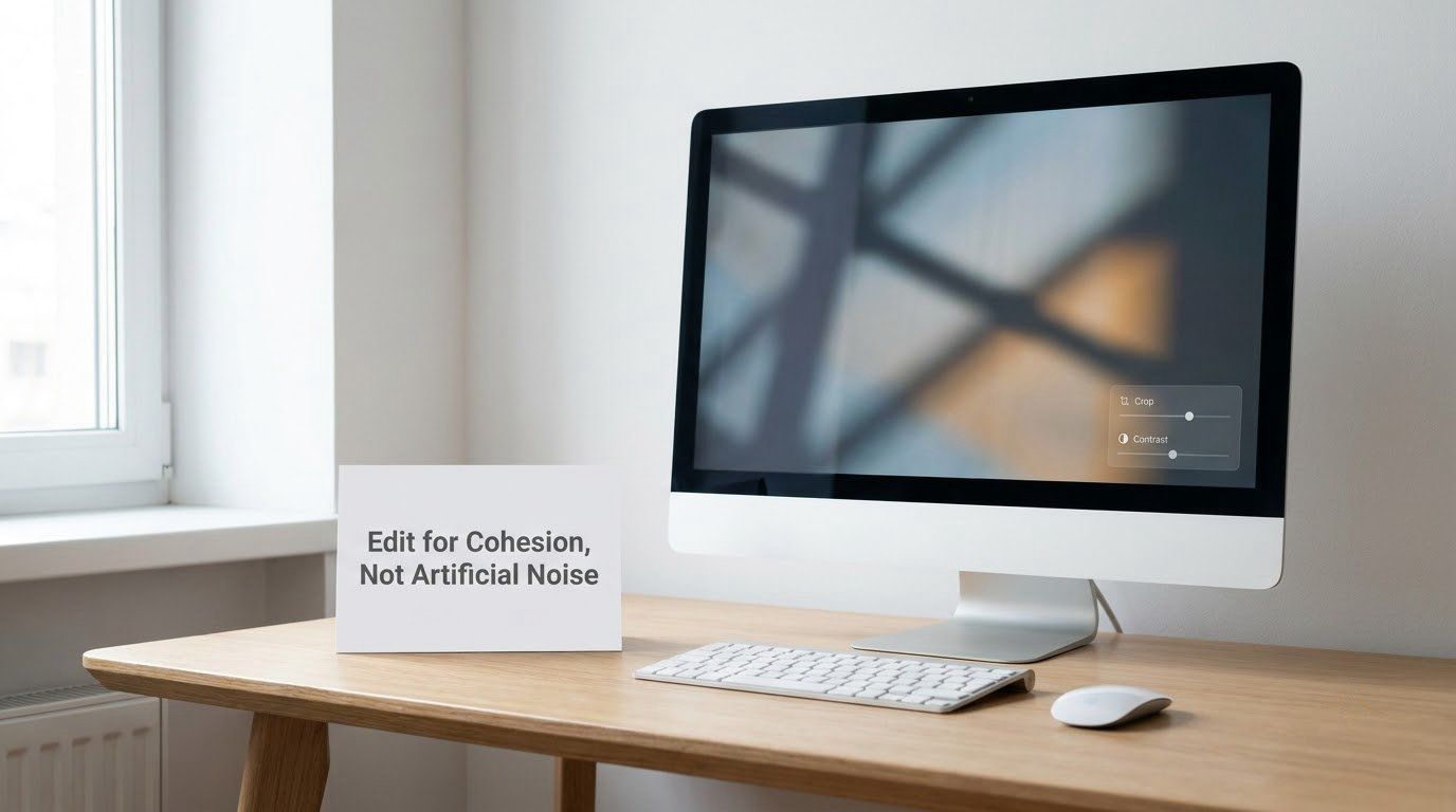 Edit for Cohesion, Not Artificial Noise