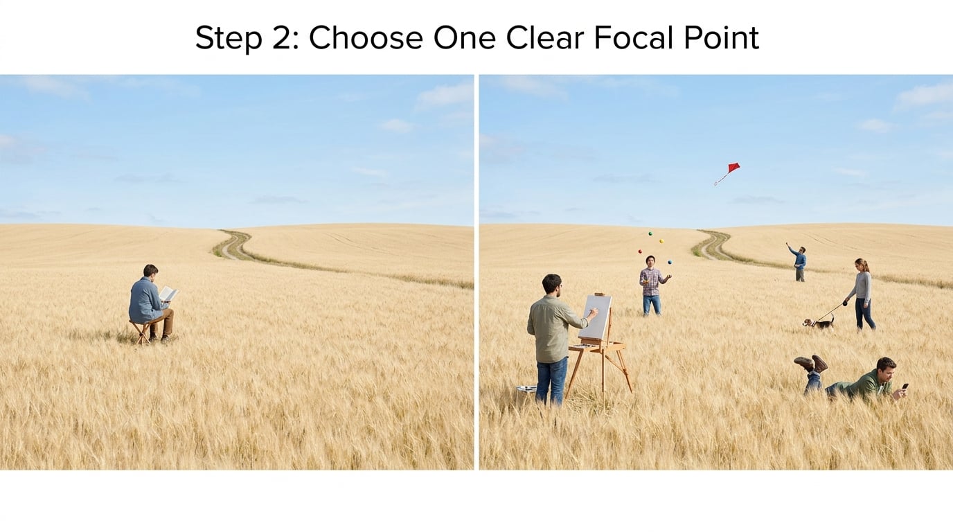 Step 2: Choose One Clear Focal Point