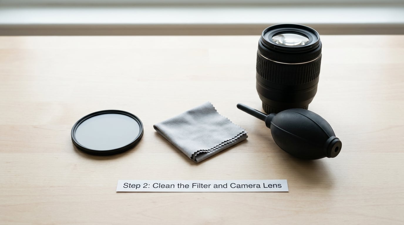 Step 2: Clean the Filter and Camera Lens