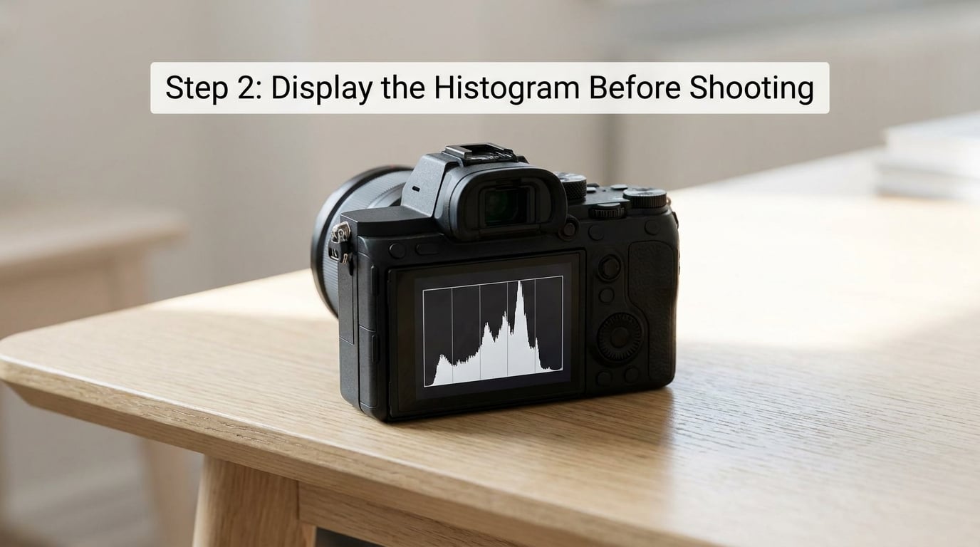 Step 2: Display the Histogram Before Shooting