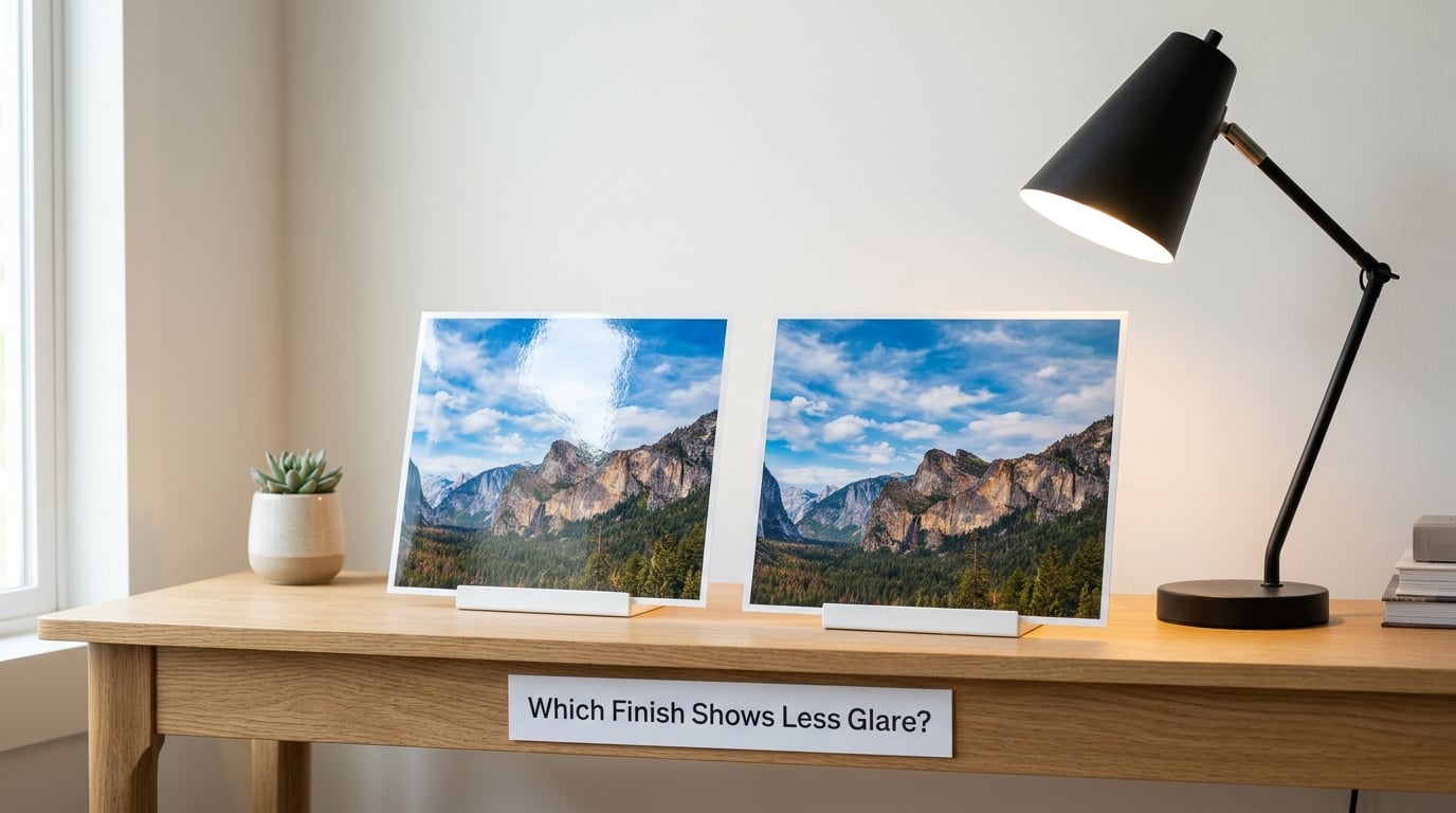 Which Finish Shows Less Glare?