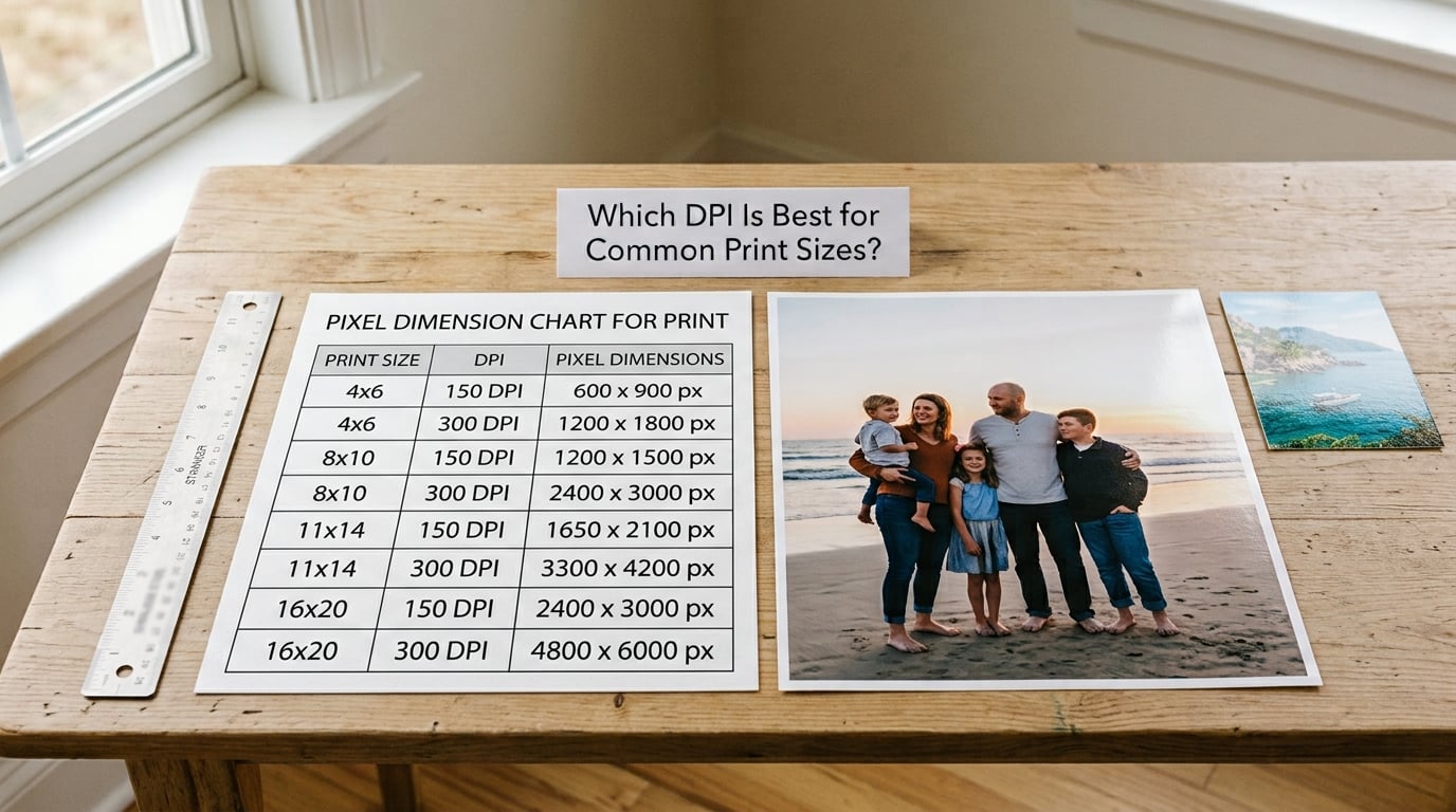 Which DPI Is Best for Common Print Sizes?