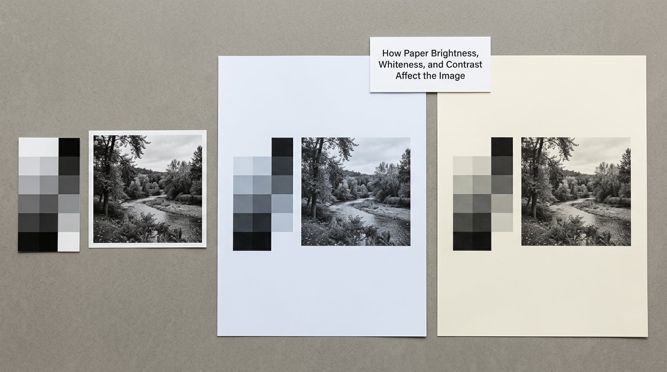 How Paper Brightness, Whiteness, and Contrast Affect the Image