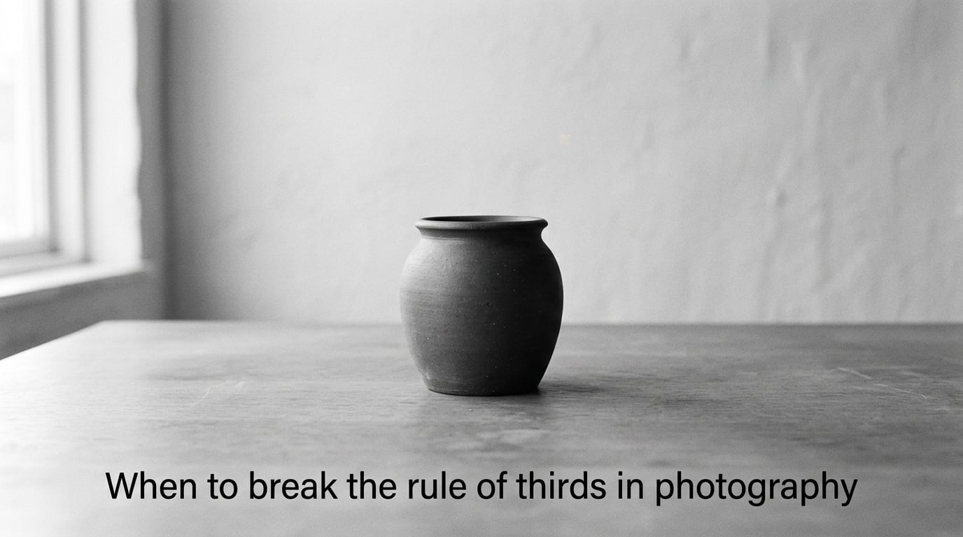 When to break the rule of thirds in photography