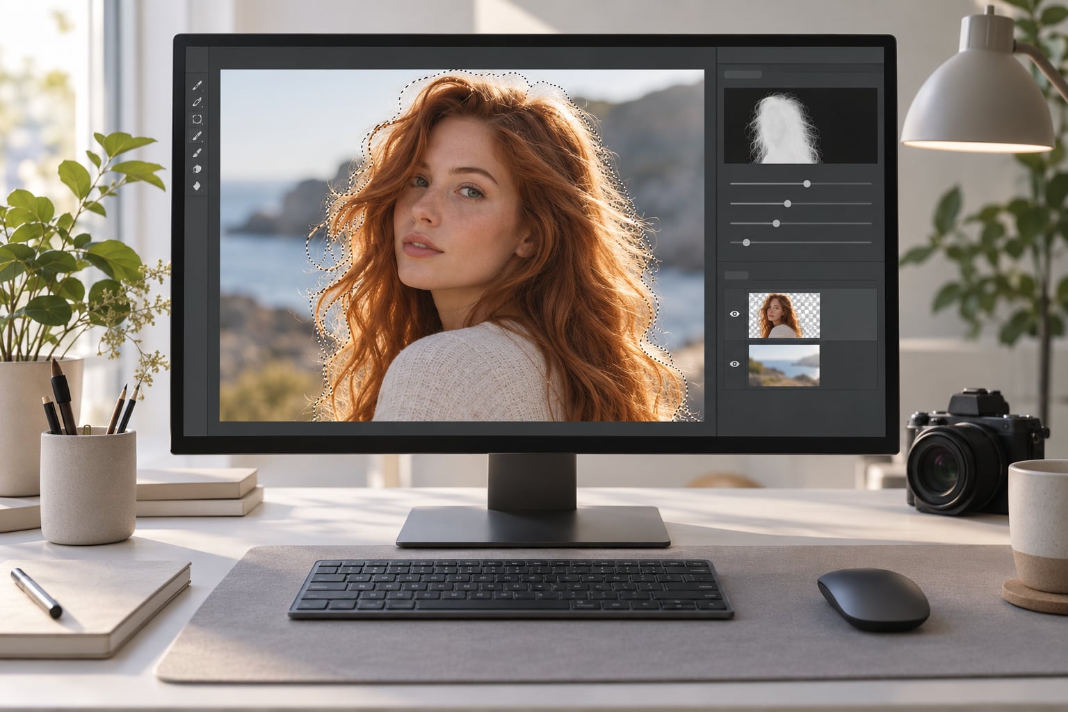 how to select hair in photoshop