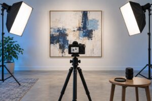 how to photograph paintings without glare