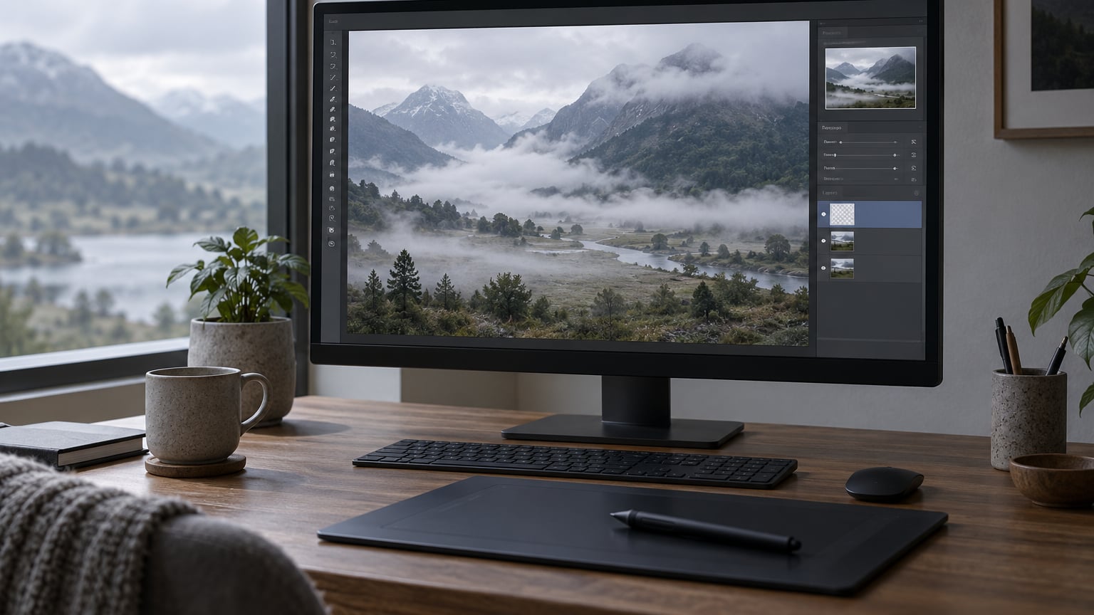 how to add fog to a photo in photoshop