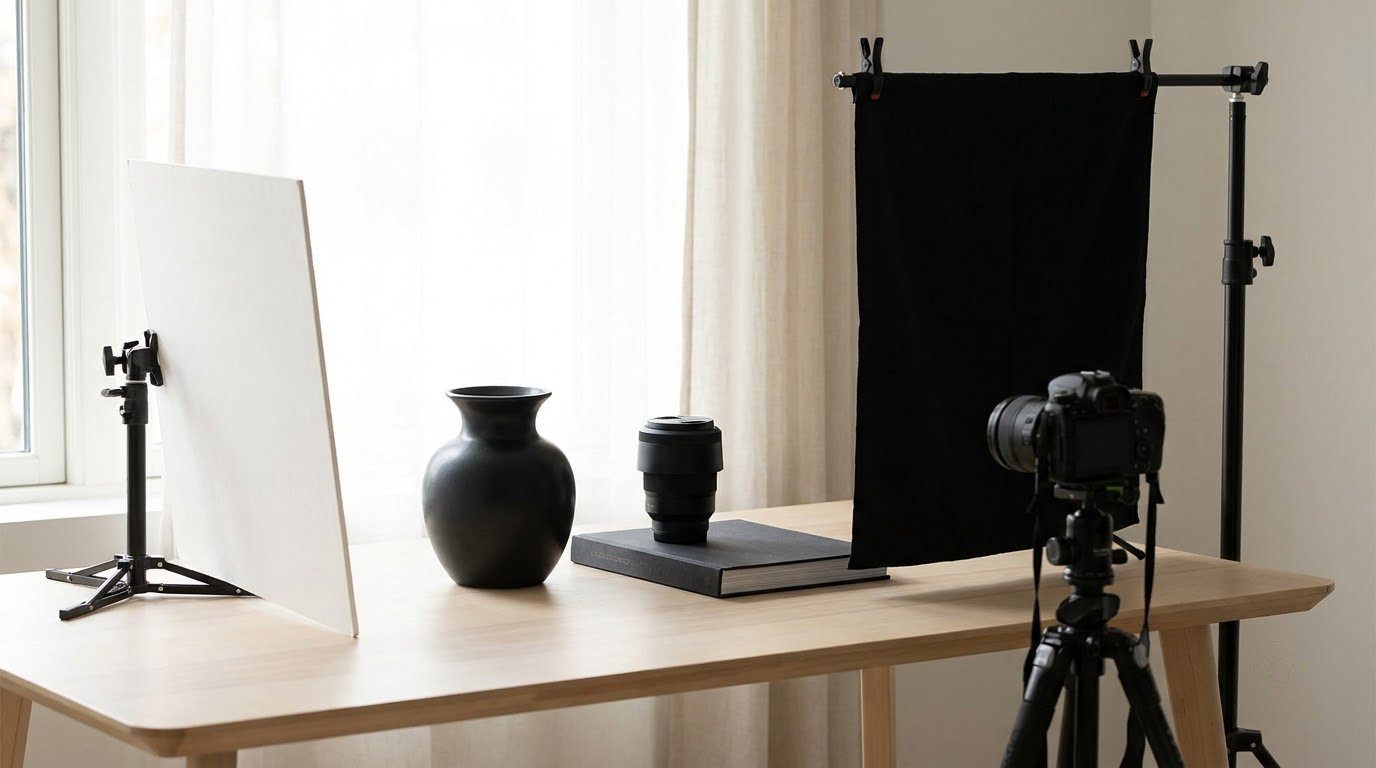 how to photograph black objects