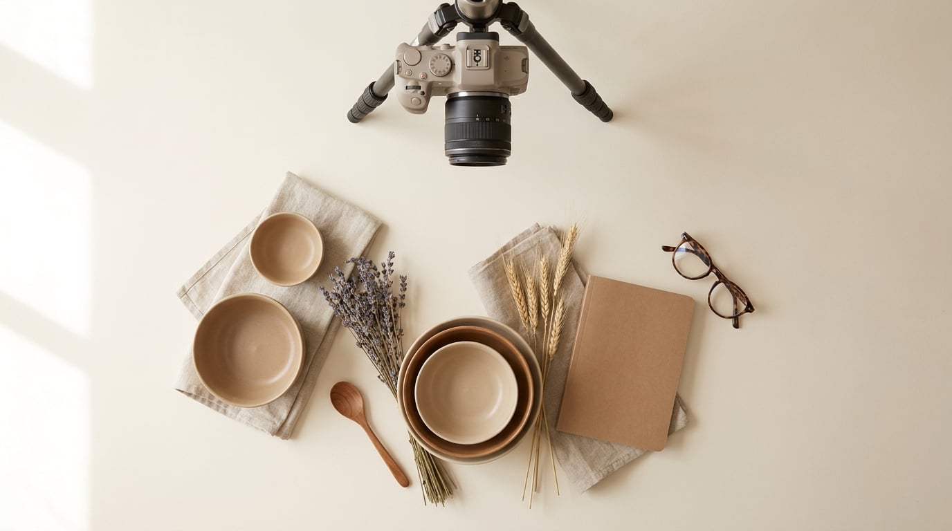 how to shoot flat lay photos