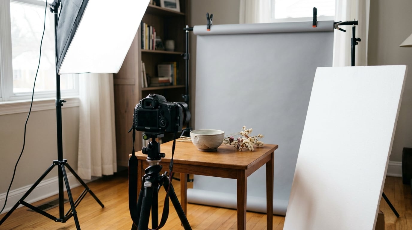 how to build a home photo studio on a budget