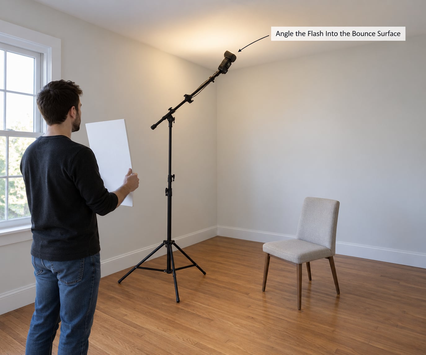 Angle the Flash Into the Bounce Surface