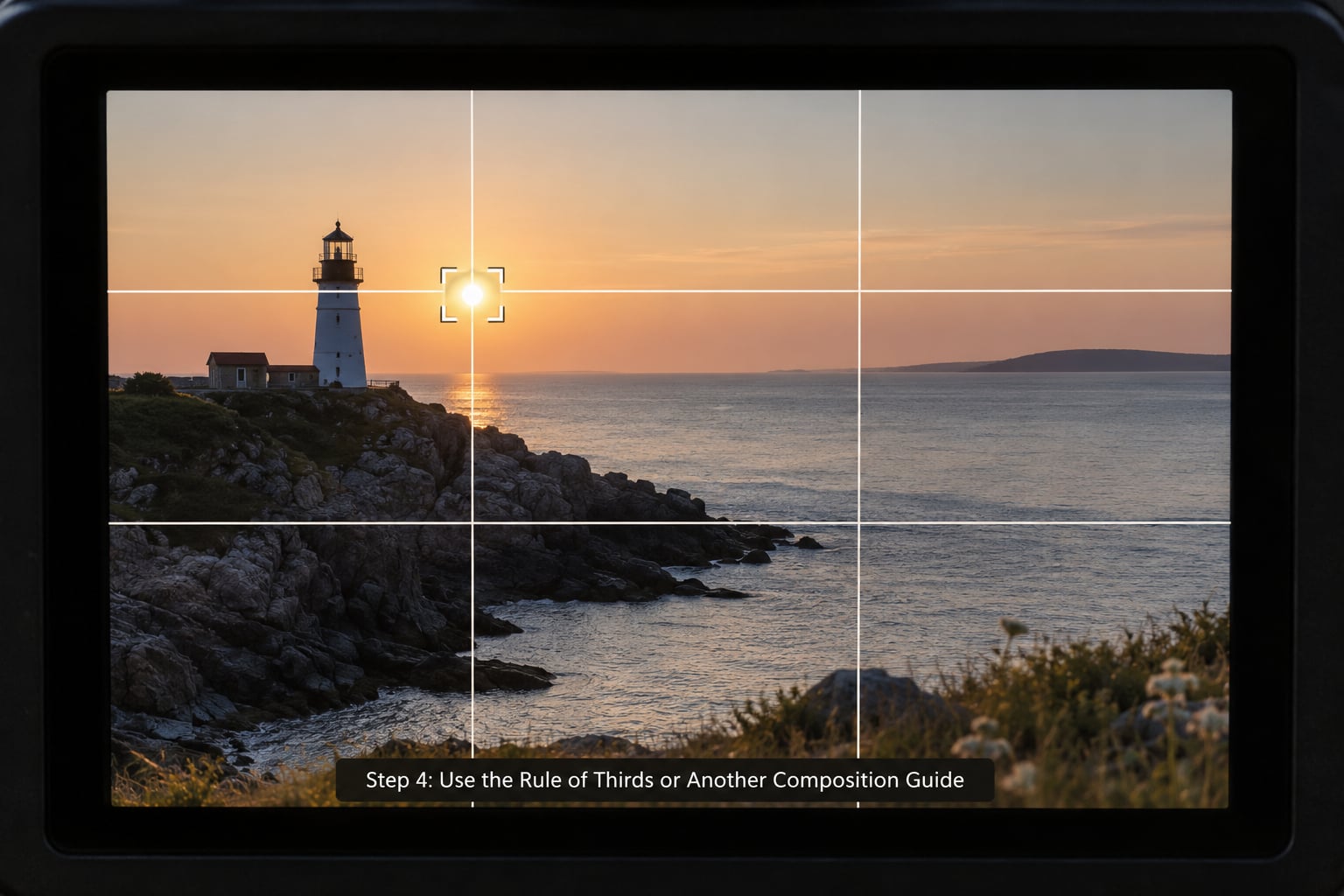 Step 4: Use the Rule of Thirds or Another Composition Guide