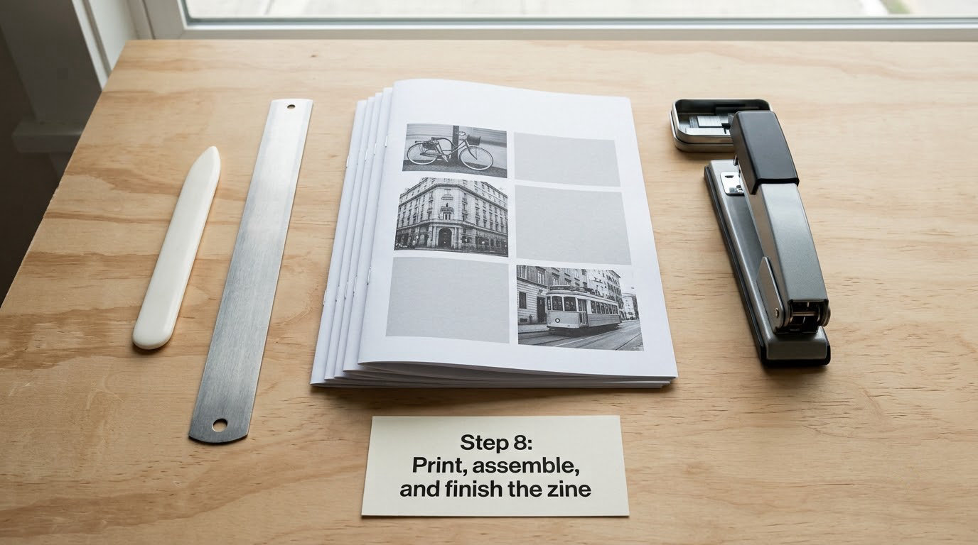Step 8: Print, assemble, and finish the zine