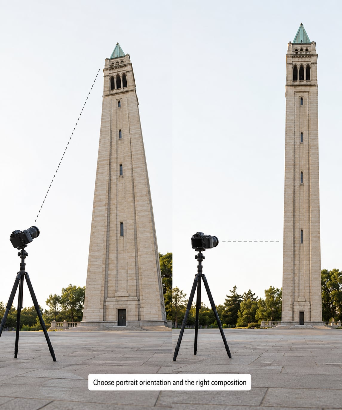 Choose portrait orientation and the right composition