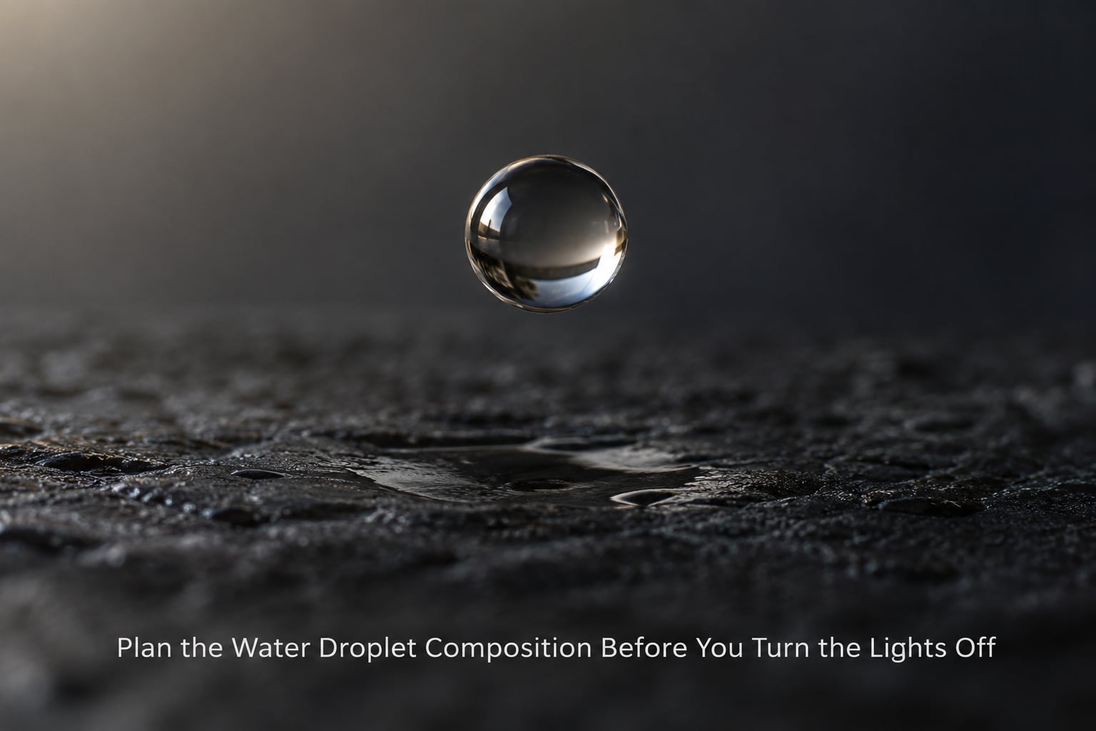 Plan the Water Droplet Composition Before You Turn the Lights Off