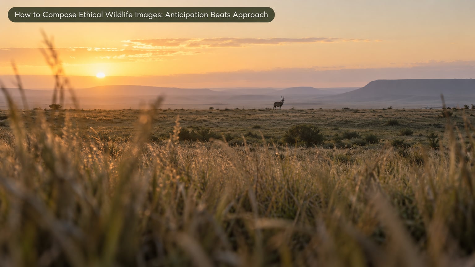 How to Compose Ethical Wildlife Images: Anticipation Beats Approach