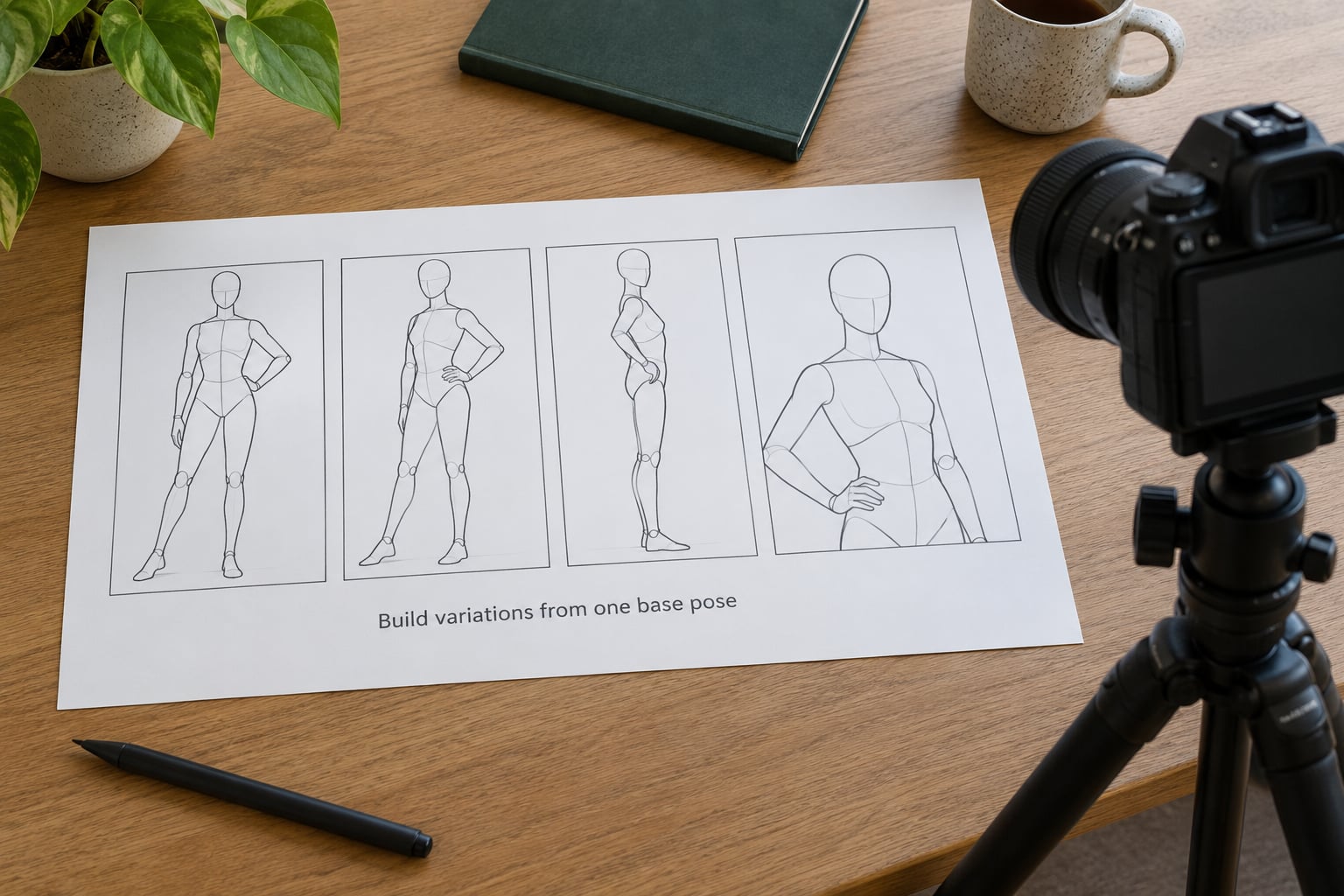 Build variations from one base pose
