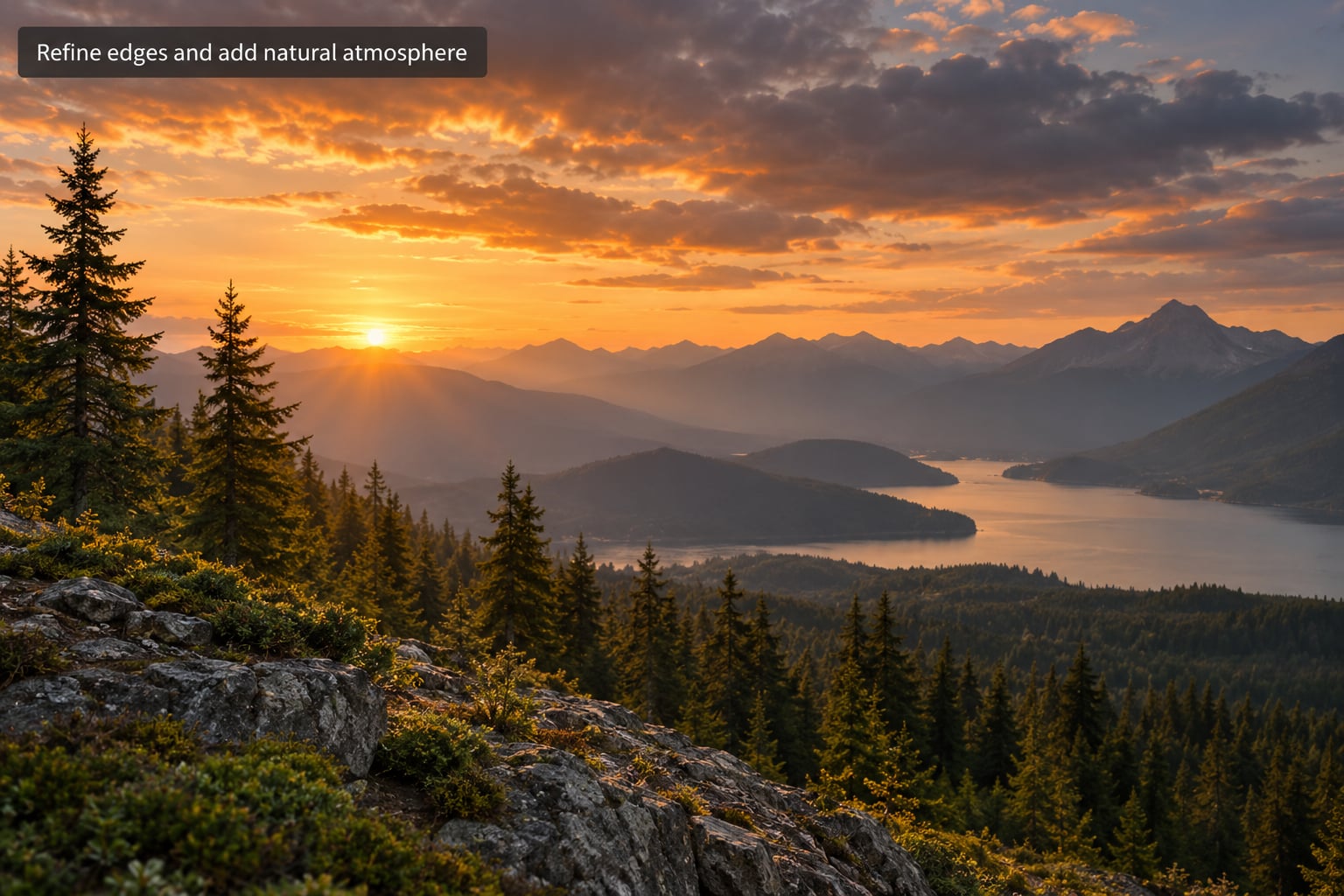Refine edges and add natural atmosphere