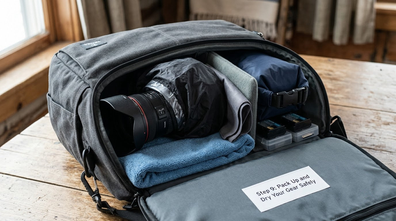 Step 9: Pack Up and Dry Your Gear Safely
