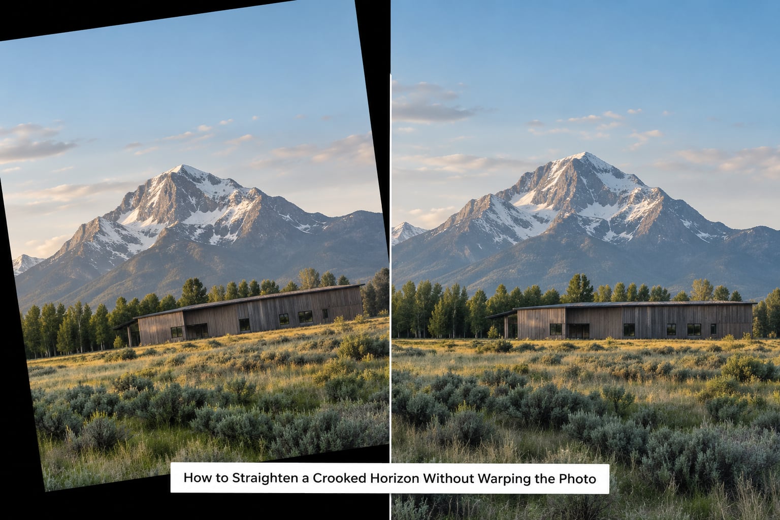 How to Straighten a Crooked Horizon Without Warping the Photo