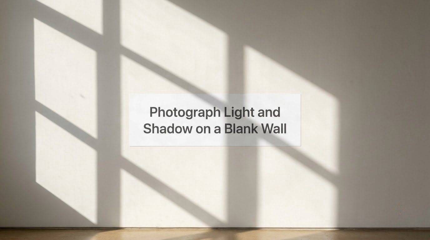 Photograph Light and Shadow on a Blank Wall
