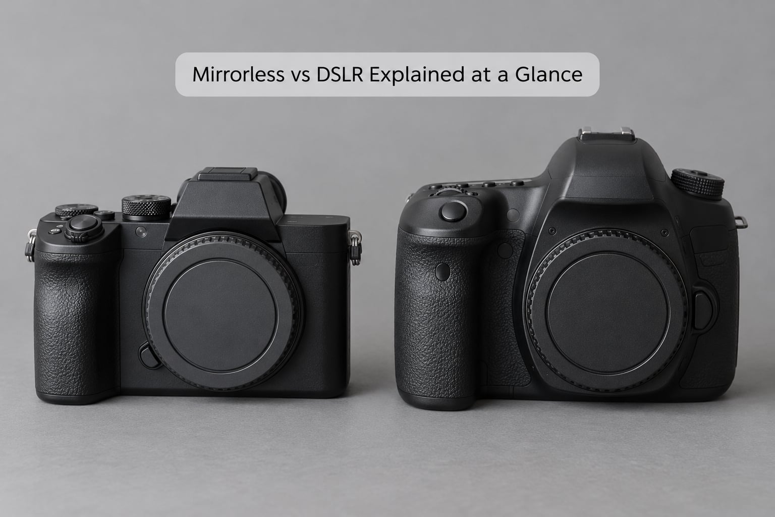 Mirrorless vs DSLR Explained at a Glance