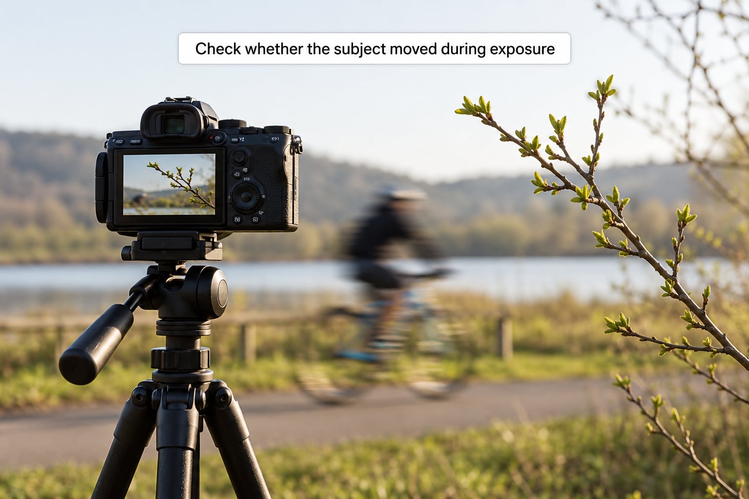 Check whether the subject moved during exposure