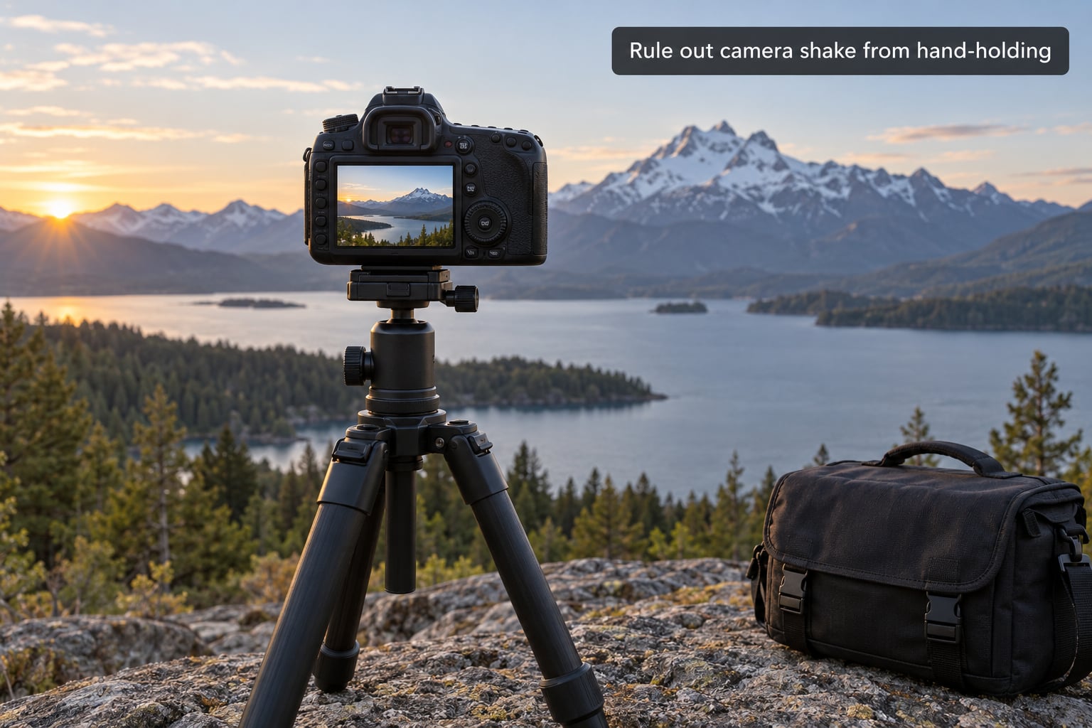 Rule out camera shake from hand-holding